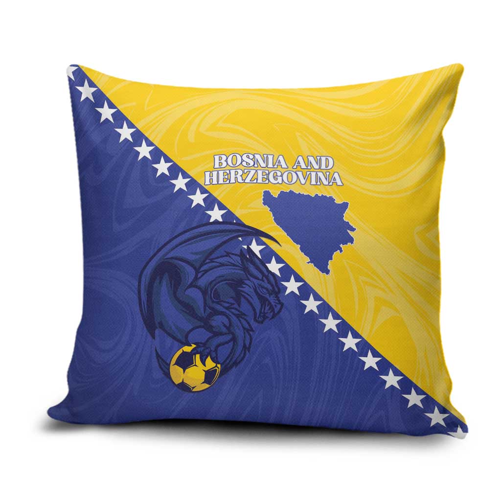 Bosnia and Herzegovina Football 2026 Pillow Cover The Dragons Of Europe - Wonder Print Shop