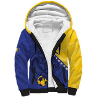 Custom Bosnia and Herzegovina Football 2026 Sherpa Hoodie The Dragons Of Europe - Wonder Print Shop