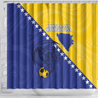 Bosnia and Herzegovina Football 2026 Shower Curtain The Dragons Of Europe - Wonder Print Shop