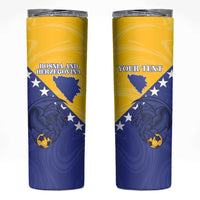 Custom Bosnia and Herzegovina Football 2026 Skinny Tumbler The Dragons Of Europe - Wonder Print Shop