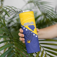 Custom Bosnia and Herzegovina Football 2026 Skinny Tumbler The Dragons Of Europe - Wonder Print Shop