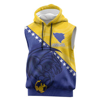 Custom Bosnia and Herzegovina Football 2026 Sleeveless Hoodie The Dragons Of Europe - Wonder Print Shop
