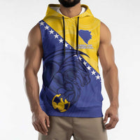Custom Bosnia and Herzegovina Football 2026 Sleeveless Hoodie The Dragons Of Europe - Wonder Print Shop