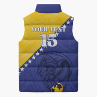 Custom Bosnia and Herzegovina Football 2026 Sleeveless Puffer Jacket The Dragons Of Europe - Wonder Print Shop