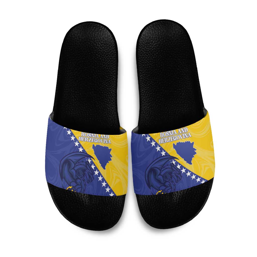 Bosnia and Herzegovina Football 2026 Slide Sandals The Dragons Of Europe - Wonder Print Shop