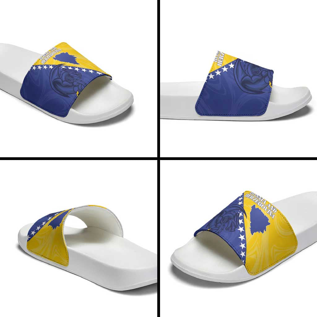 Bosnia and Herzegovina Football 2026 Slide Sandals The Dragons Of Europe - Wonder Print Shop