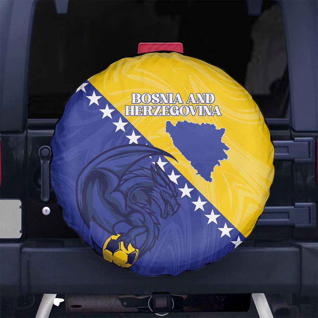 Bosnia and Herzegovina Football 2026 Spare Tire Cover The Dragons Of Europe - Wonder Print Shop