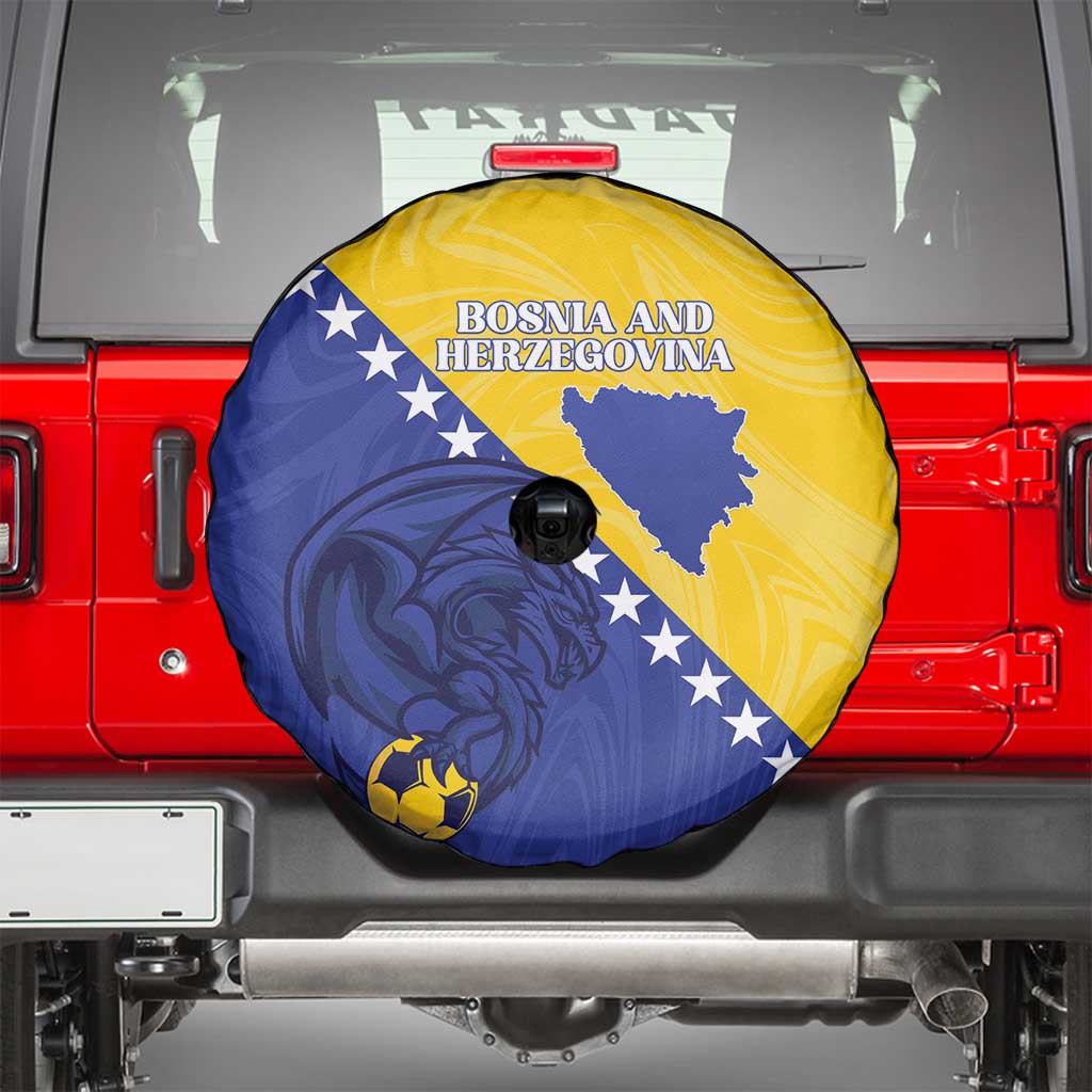 Bosnia and Herzegovina Football 2026 Spare Tire Cover The Dragons Of Europe - Wonder Print Shop