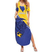 Custom Bosnia and Herzegovina Football 2026 Summer Maxi Dress The Dragons Of Europe - Wonder Print Shop