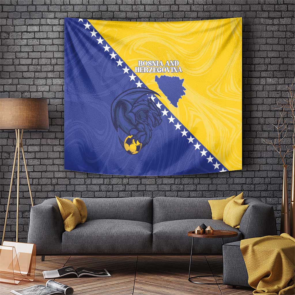 Bosnia and Herzegovina Football 2026 Tapestry The Dragons Of Europe - Wonder Print Shop