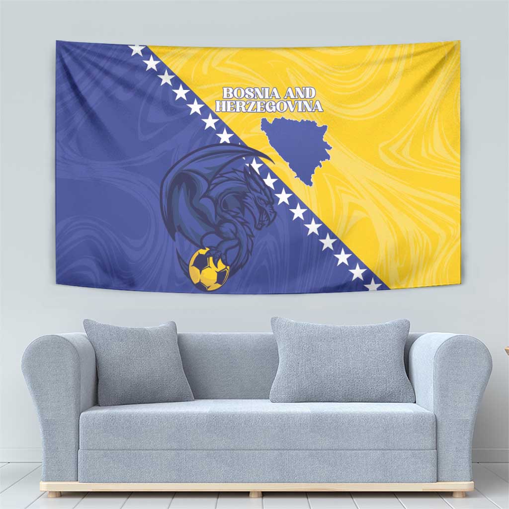 Bosnia and Herzegovina Football 2026 Tapestry The Dragons Of Europe - Wonder Print Shop