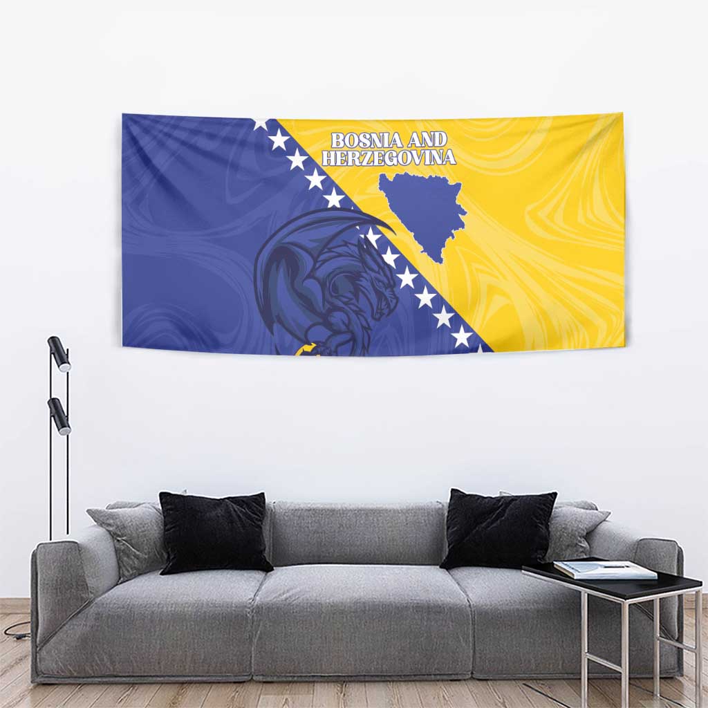 Bosnia and Herzegovina Football 2026 Tapestry The Dragons Of Europe - Wonder Print Shop