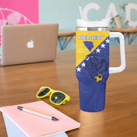 Custom Bosnia and Herzegovina Football 2026 Tumbler With Handle The Dragons Of Europe - Wonder Print Shop