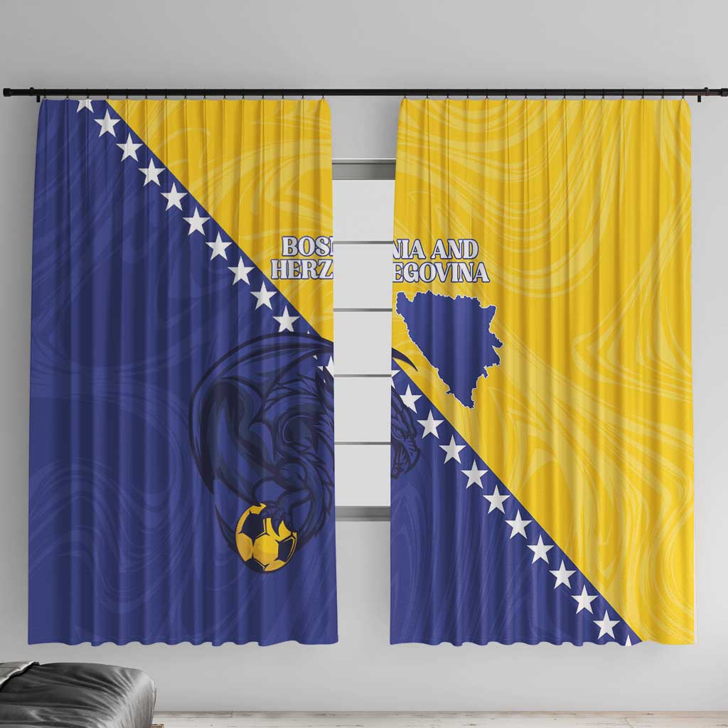 Bosnia and Herzegovina Football 2026 Window Curtain The Dragons Of Europe - Wonder Print Shop