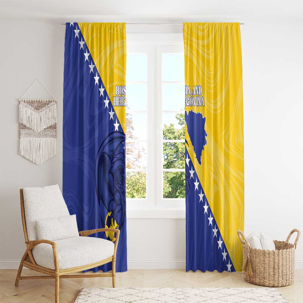 Bosnia and Herzegovina Football 2026 Window Curtain The Dragons Of Europe - Wonder Print Shop