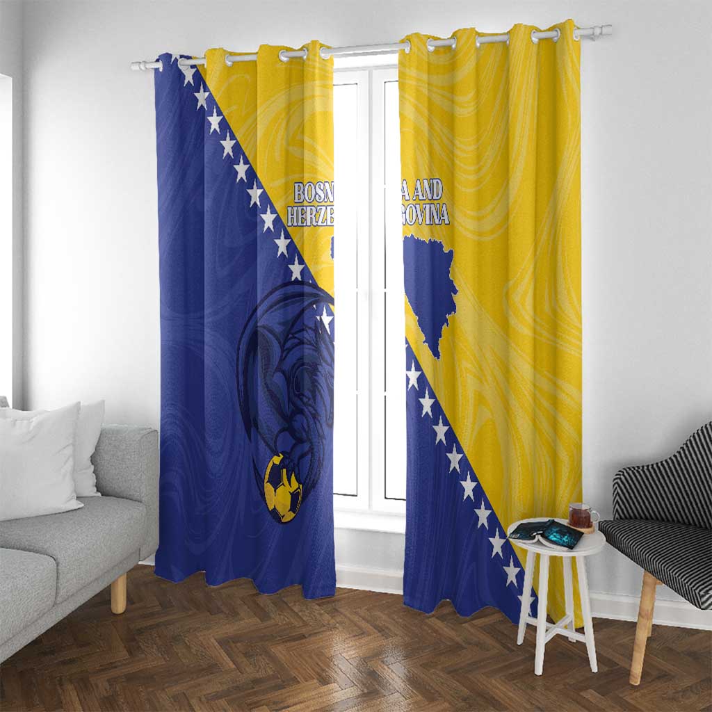 Bosnia and Herzegovina Football 2026 Window Curtain The Dragons Of Europe - Wonder Print Shop