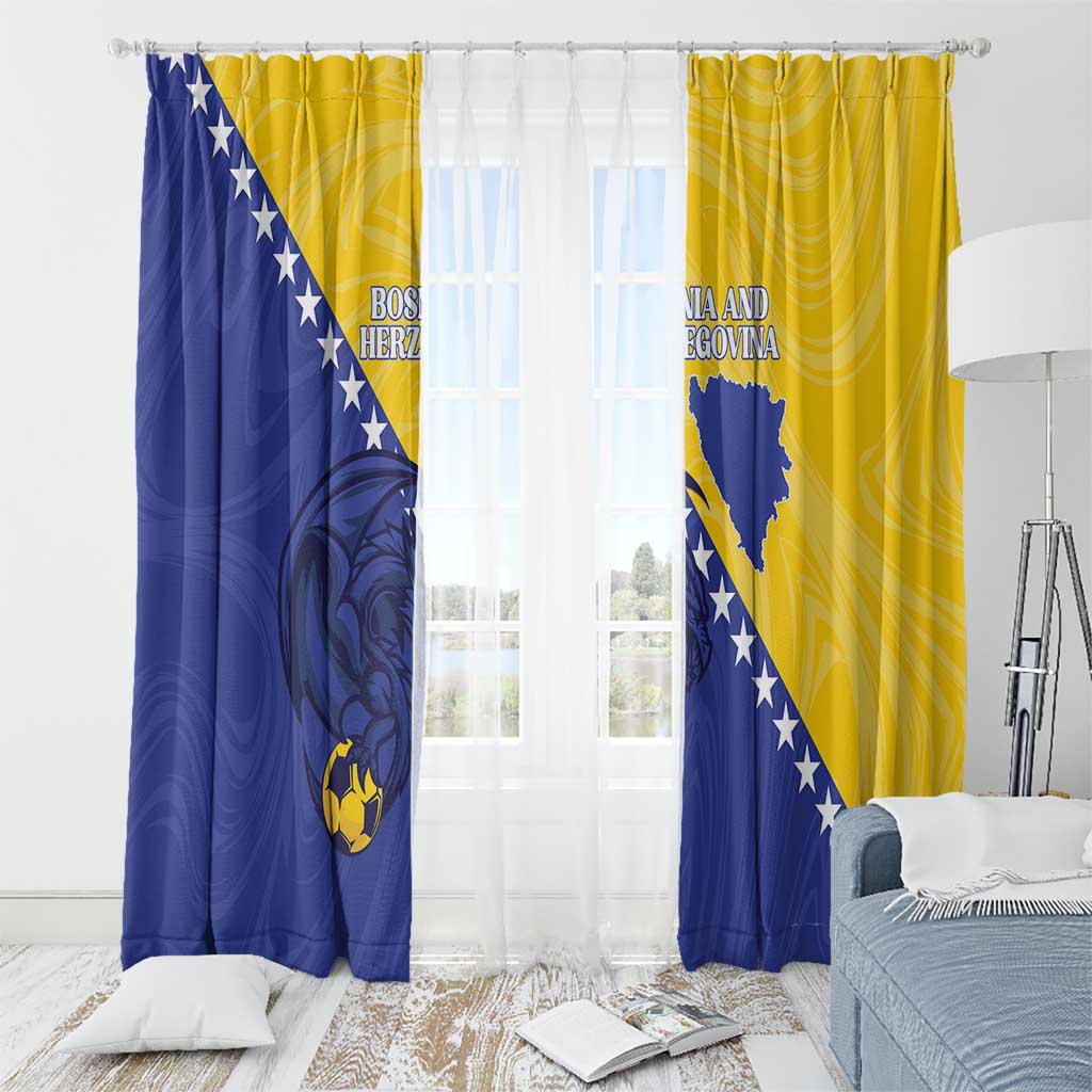 Bosnia and Herzegovina Football 2026 Window Curtain The Dragons Of Europe - Wonder Print Shop