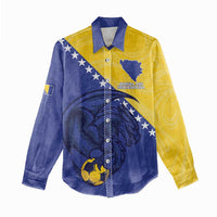 Custom Bosnia and Herzegovina Football 2026 Women Casual Shirt The Dragons Of Europe - Wonder Print Shop