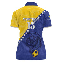 Custom Bosnia and Herzegovina Football 2026 Women Polo Shirt The Dragons Of Europe - Wonder Print Shop