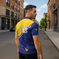 Custom Bosnia and Herzegovina Football 2026 Zipper Polo Shirt The Dragons Of Europe - Wonder Print Shop