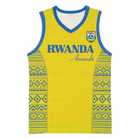 Rwanda Football Custom Basketball Jersey Stand With Amavubi - Yellow - Wonder Print Shop