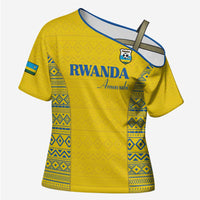 Rwanda Football Custom Cross Shoulder Shirt Stand With Amavubi - Yellow - Wonder Print Shop