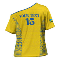 Rwanda Football Custom Cross Shoulder Shirt Stand With Amavubi - Yellow - Wonder Print Shop