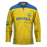 Rwanda Football Custom Hockey Jersey Stand With Amavubi - Yellow - Wonder Print Shop
