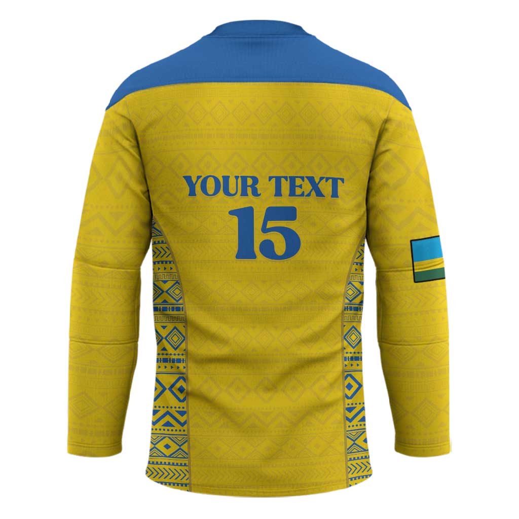 Rwanda Football Custom Hockey Jersey Stand With Amavubi - Yellow - Wonder Print Shop