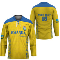 Rwanda Football Custom Hockey Jersey Stand With Amavubi - Yellow - Wonder Print Shop