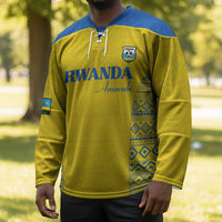 Rwanda Football Custom Hockey Jersey Stand With Amavubi - Yellow - Wonder Print Shop