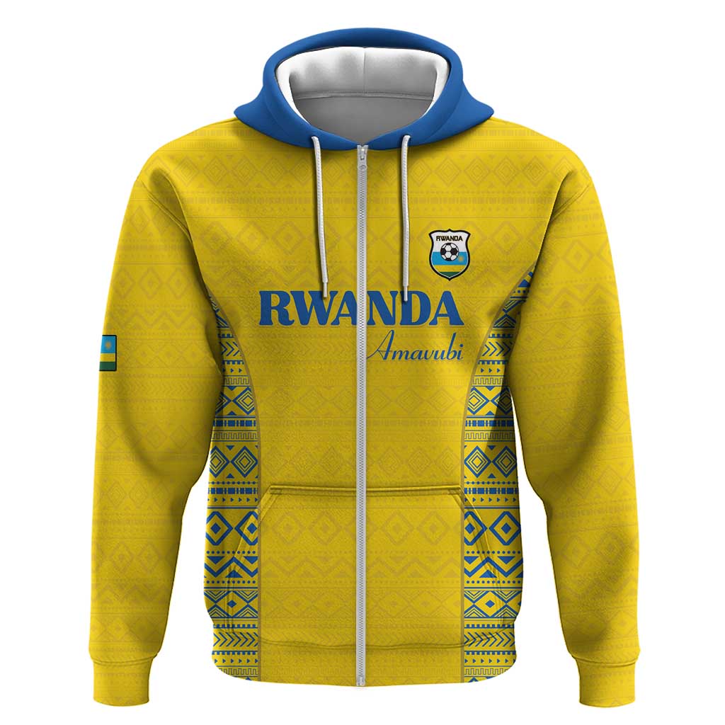 Rwanda Football Custom Hoodie Stand With Amavubi - Yellow - Wonder Print Shop