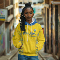 Rwanda Football Custom Hoodie Stand With Amavubi - Yellow - Wonder Print Shop