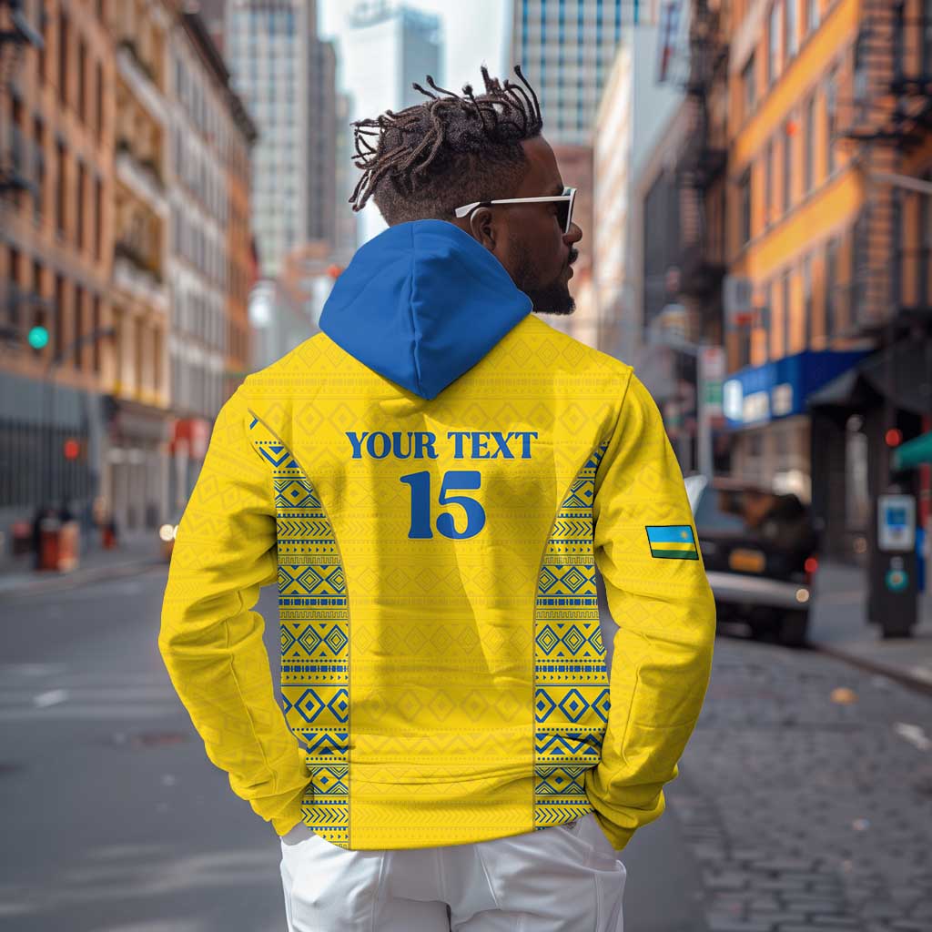 Rwanda Football Custom Hoodie Stand With Amavubi - Yellow - Wonder Print Shop