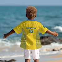 Rwanda Football Custom Kid Hawaiian Shirt Stand With Amavubi - Yellow LT15