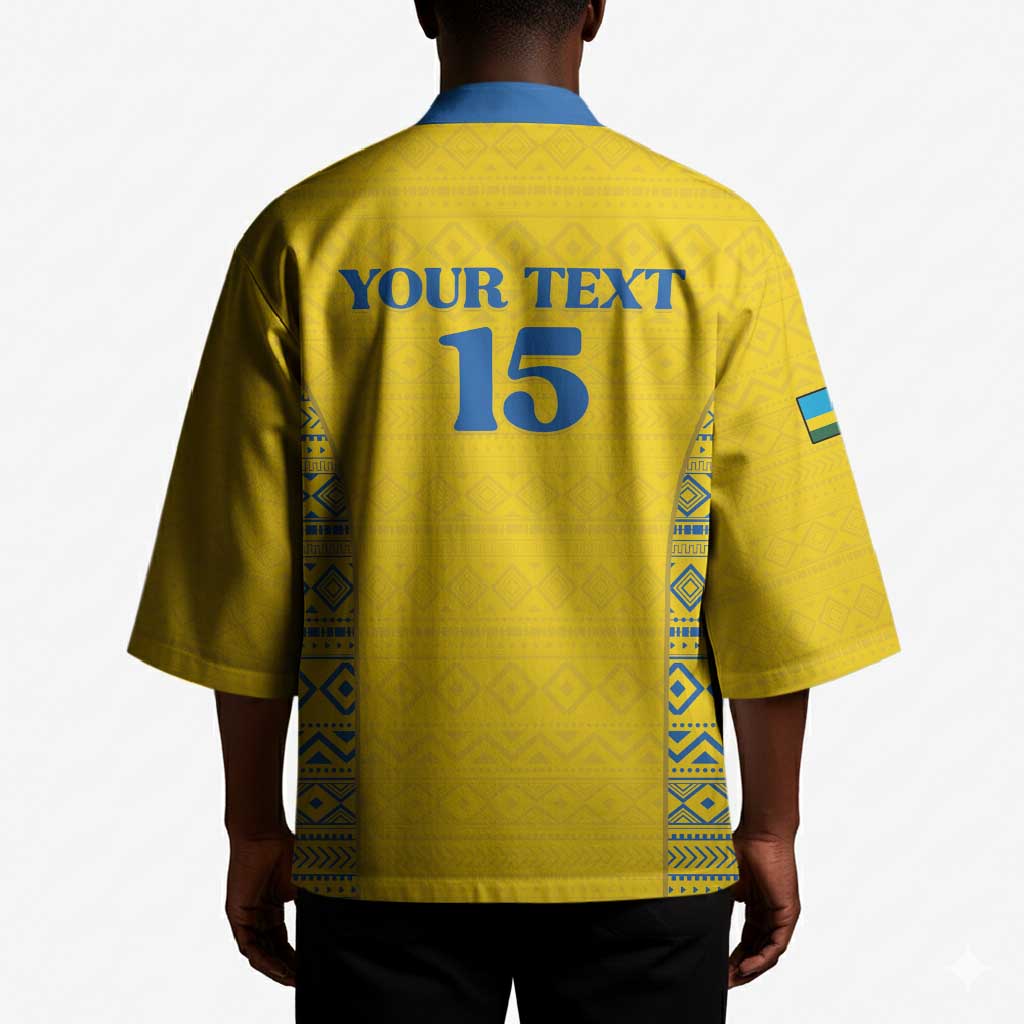 Rwanda Football Custom Kimono Stand With Amavubi - Yellow - Wonder Print Shop