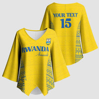 Rwanda Football Custom Kimono Sleeve Blouse Stand With Amavubi - Yellow - Wonder Print Shop