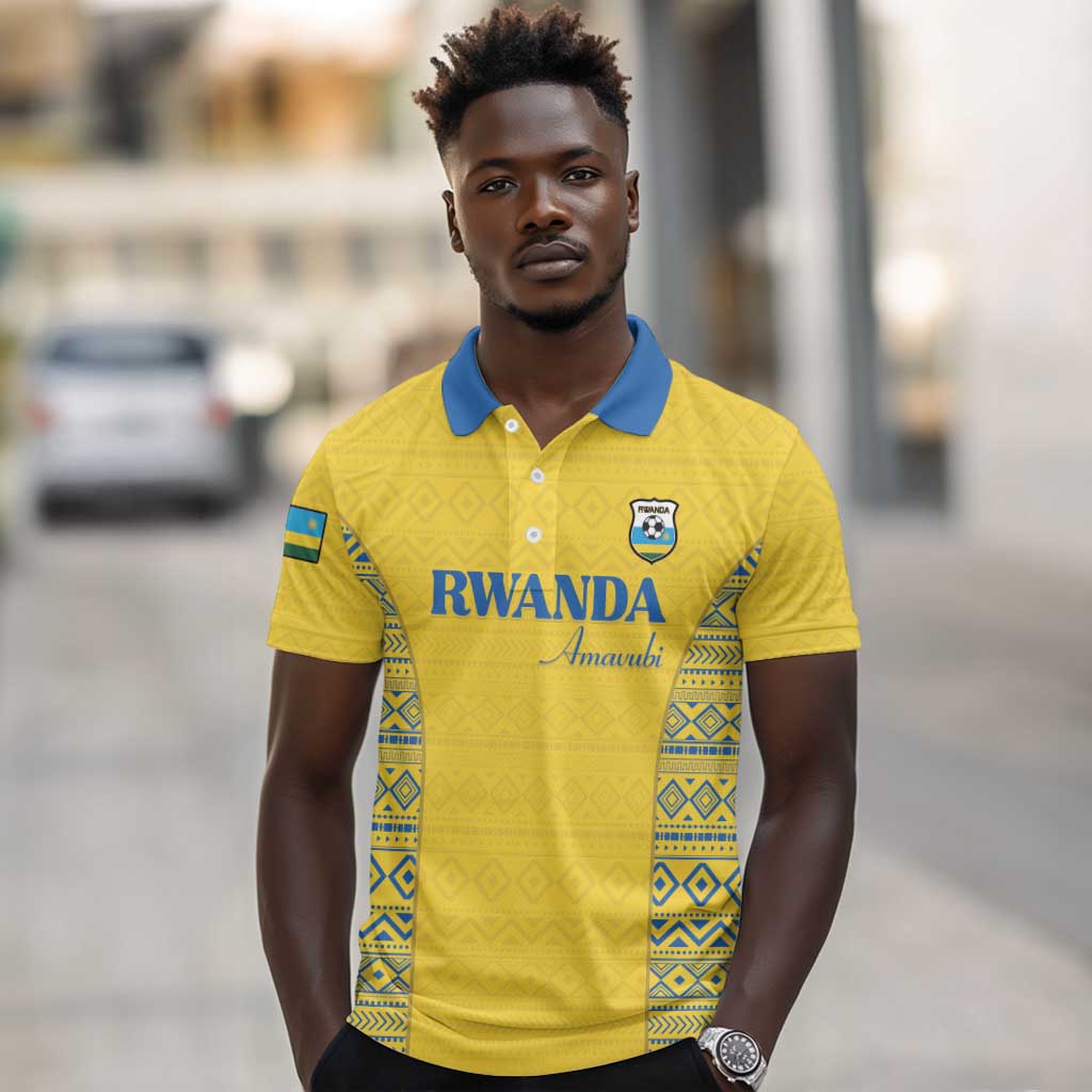 Rwanda Football Custom Polo Shirt Stand With Amavubi - Yellow LT15