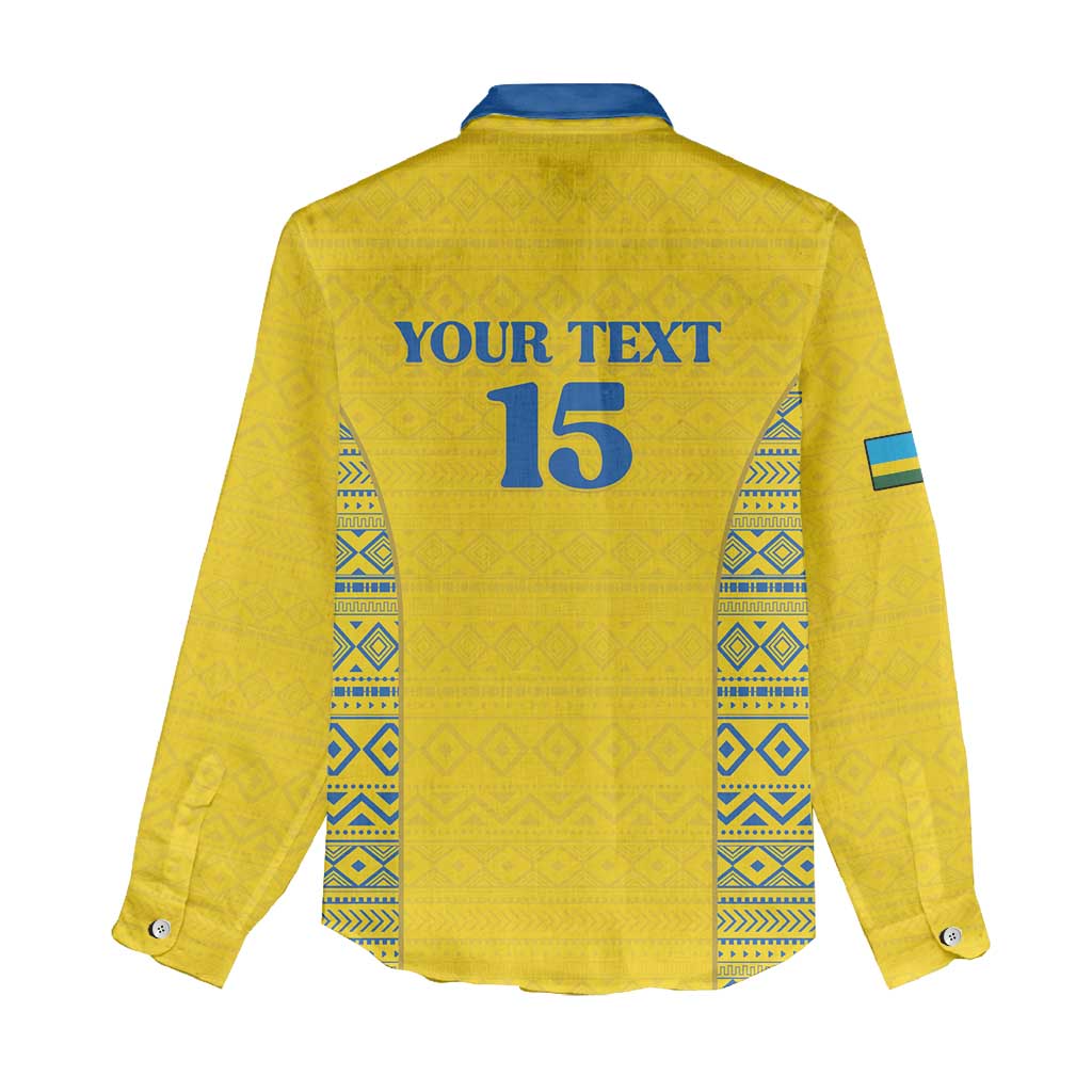 Rwanda Football Custom Women Casual Shirt Stand With Amavubi - Yellow - Wonder Print Shop