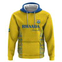 Rwanda Football Custom Zip Hoodie Stand With Amavubi - Yellow - Wonder Print Shop