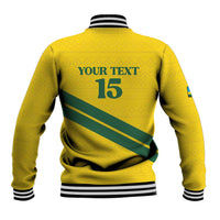 Custom Rwanda Football Baseball Jacket Pride Of Rwanda - Yellow - Wonder Print Shop
