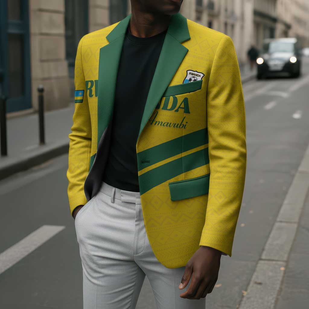 Custom Rwanda Football Blazer Pride Of Rwanda - Yellow - Wonder Print Shop