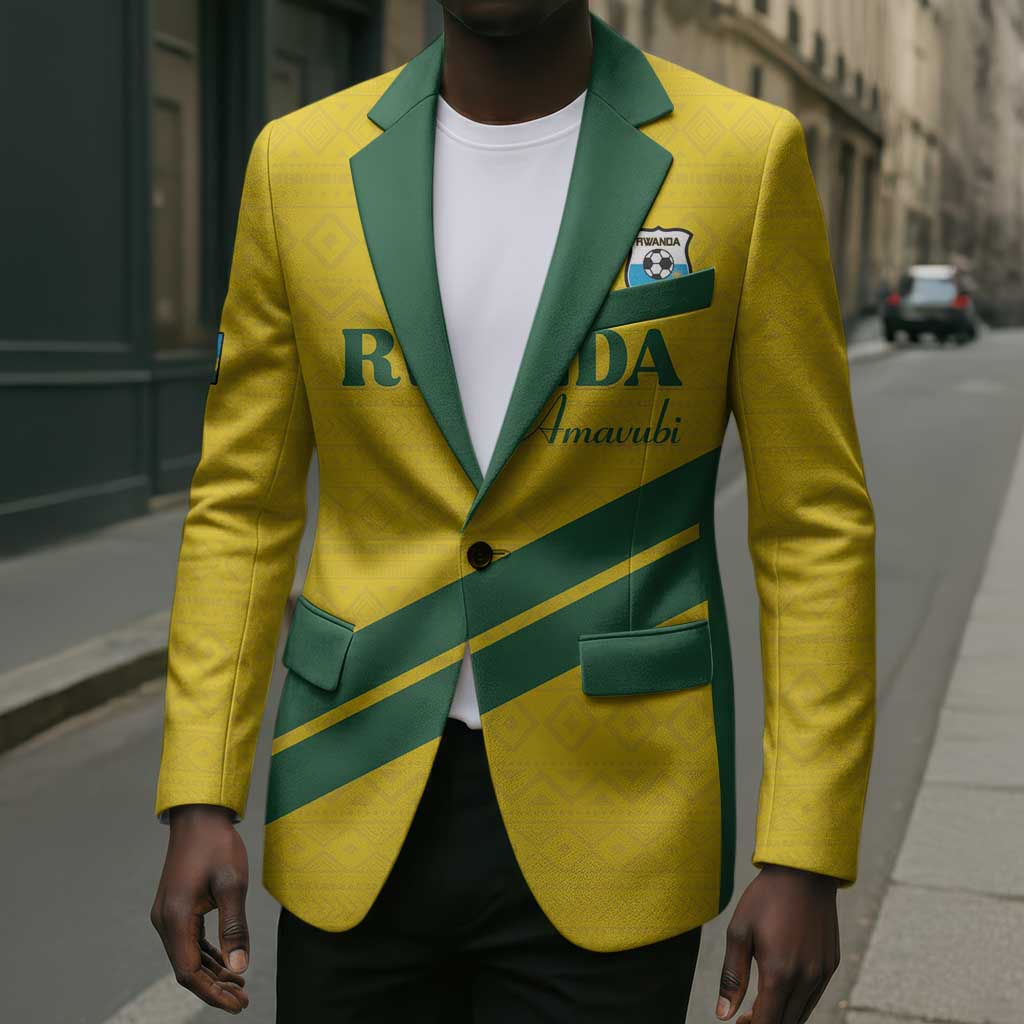 Custom Rwanda Football Blazer Pride Of Rwanda - Yellow - Wonder Print Shop