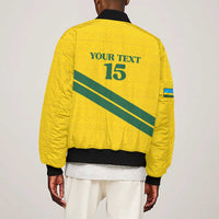 Custom Rwanda Football Bomber Jacket Pride Of Rwanda - Yellow - Wonder Print Shop