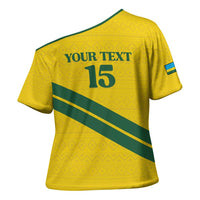 Custom Rwanda Football Cross Shoulder Shirt Pride Of Rwanda - Yellow - Wonder Print Shop
