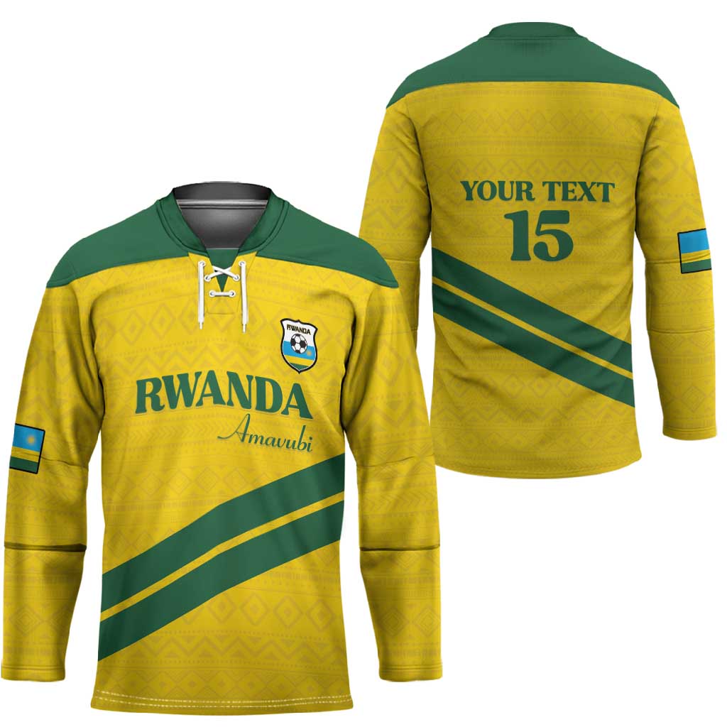 Custom Rwanda Football Hockey Jersey Pride Of Rwanda - Yellow - Wonder Print Shop