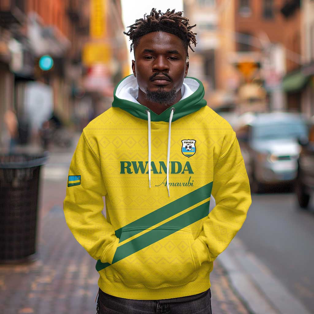 Custom Rwanda Football Hoodie Pride Of Rwanda - Yellow - Wonder Print Shop