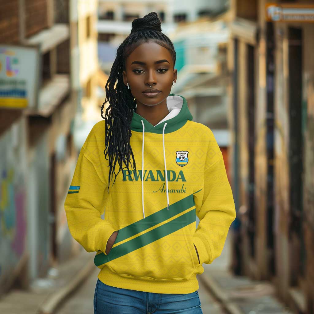 Custom Rwanda Football Hoodie Pride Of Rwanda - Yellow - Wonder Print Shop