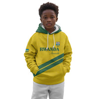 Custom Rwanda Football Kid Hoodie Pride Of Rwanda - Yellow - Wonder Print Shop