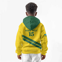 Custom Rwanda Football Kid Hoodie Pride Of Rwanda - Yellow - Wonder Print Shop